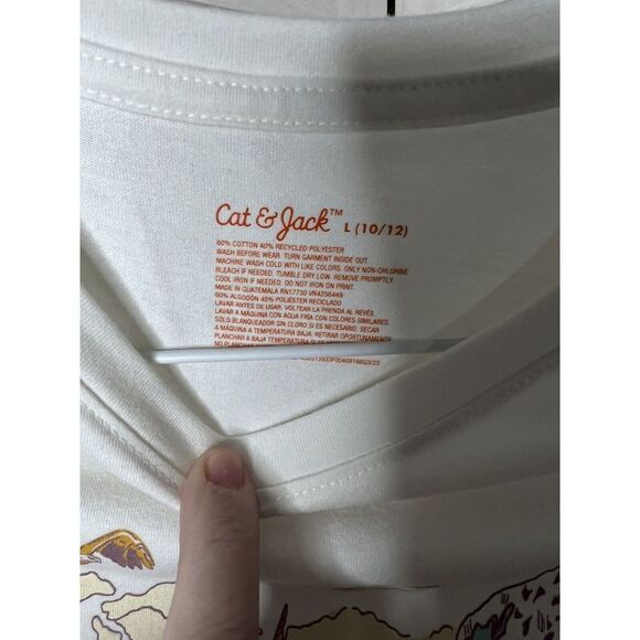 Cat & Jack Kids Long Sleeve Unicorn Graphic Tee Cream Size L (10-12) NWT - Picture 3 of 6